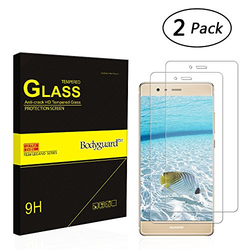 Bodyguard 2 Stück Huawei P9 lite Panzerglas Schutzfolie, 9H Härte Displayschutz 0.3mm Ultradünner 99% Ultra-klar für Huawei P9 lite 3D Touch Kompatibel
