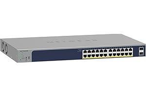 NETGEAR Switch Ethernet Gigabit PoE a 24 porte (GS724TP), Switch PoE, 24 da 1 G, 24 PoE+ a 190 W, 2 SFP da 1 G, gestione Insight cloud opzionale, montaggio desktop o su rack