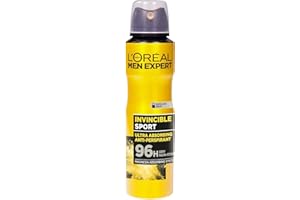 ‎L'OREAL PARIS L'Oréal Paris Men Expert Invincible Sport Dezodorant w sprayu, mocne wchłanianie, ochrona do 96H, 150 ml
