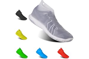 LEGELITE Reusable Silicone Waterproof Shoe Covers, No-Slip Silicone Overshoe Rain Shoe Cover for Men, Women and Kids