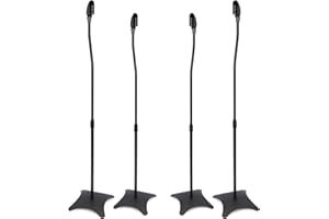 BEMATIK.COM BeMatik - Soportes para Altavoz de pie en Color Negro 4 Unidades