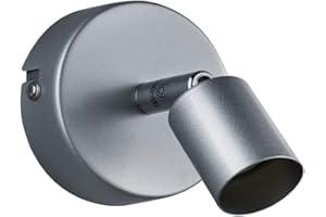 ‎RL LIVE YOUR LIGHT Reality Leuchten R80911087 Paris A++ to E, Wandspot, Metall, GU10, Titanfarbig, 8 x 8 x 11 cm