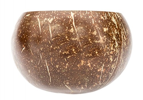 NaDeco® Kokos Becher poliert Ø 10-13cm | Kokosnuss Schale poliert | polierter Kokosbecher | echte polierte Deko Kokosnuss | Kokosnussschalenpoliert | Deko Kokosnuss | Beach Party | Beach Club Deko - 2