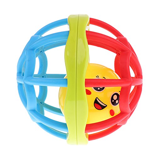 Safe Siliconr Rattle, Soft Theething Toys, Handbell for Baby Infant - 11cm 4.3inch, 9-11cm