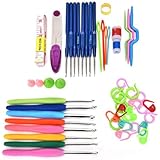 SevenMye 16 sizes Crochet Hooks Needles with Other 31 Stitches Knitting Accessories Crochet Set in Craft Case