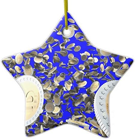 Bitcoins Ornaments Ceramic Novelty Christmas Ornaments Hanging Deocrations Christmas Gifts Birthday Gifts