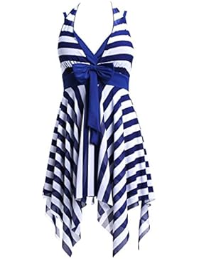 OUO Bademode Damen Einteiler Tankini Größe Größen Badebekleid Badeanzug bauchweg