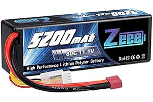 Zeee 3S LiPo RC Akumulator 11.1V 80C 5200mAh twarda obudowa ze złączem Deans T do RC Samochodów, RC Samolotów, RC Helikopterów, RC Hobby