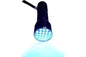 ‎O&W SECURITY UV Taschenlampe Schwarzlicht Mobiler Geldscheinprüfer UV 21 LED Taschenlampe UV Lampe