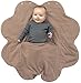 Wallaboo Baby Blanket Fleur, Supersoft 100% Cotton, For Pram, Moses Basket or Crib and Travel, Taupe