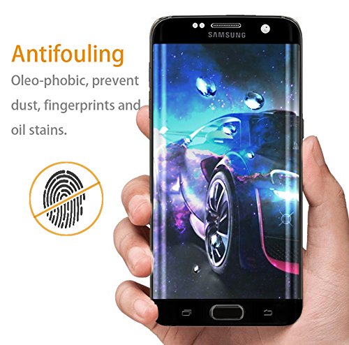 SamSung Galaxy S6 Edge Plus Displayschutz,Mture Schutzfolie [stoßfest] [robust und praktisch] Schutzfolie Gehärtetes Glas Displayschutzfolie für SamSung Galaxy S6 Edge Plus (Schwarz) - 5