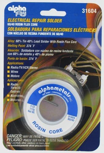 Alpha Fry AT-31604 60-40 Rosin Core Solder (4 Ounces) by American Terminal