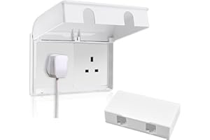 LUQUNE Socket Cover Box for Baby Safety, Childproof Electrical Outlet Protector, Waterproof Plug Light Switch Guard for Home Safety White