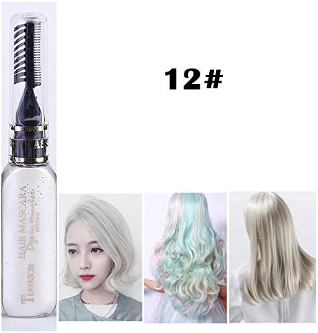 1x Professional Hair Chalk Vibrant Colours Tools Hair Temporary Hair Dye Hair Color Mascara White