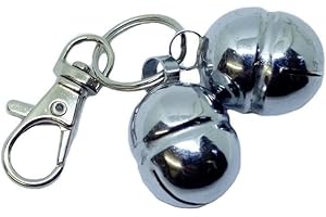 GB FALCONRY SUPPLIES Bells for Dogs by GB Falconry. Lahore style, size 7, Pair with lobster clasp & split ring