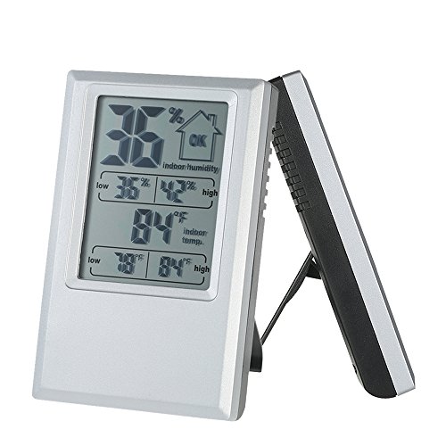 Preisvergleich Produktbild KKmoon Digital Thermo-Hygrometer Thermometer Hygrometer, Innen Temperatur Luftfeuchtigkeit Meter, Celsius(°C) oder Fahrenheit(°F), Max / Min Wert und Komfort Ebene Anzeige