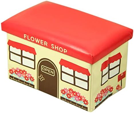 Kids Boys Girls Storage Seat Stool Toy Books Clothes Box Chest Childrens New (Flower shop)