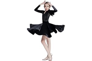 YXYJLB Mädchen-Latein-Kleider, Tanz-Ballsaal-Tanzkleid, Tangorock, Standard-Salsa-Tanzwettbewerb, Party-Kleider, Tanzpraxis-Kostüme