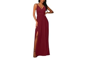 JENJON Femme Robe à Epaules Dénudées Col V Elegant Manches Courtes Casual Robes Solide de Vacances sans Manche Eté