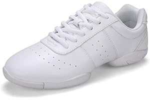 YUKTOPA Damen Cheerleadingschuhe Mädchen Cheerleadingschuhe Tanzschuhe Gymnastik Jazz Yoga Trainingschuhe Outdoor Sportschuhe Walkingschuhe Weiß