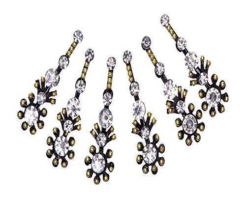 6 X GOLD SILVER BINDI GLITTER CRYSTAL SELF ADHESIVE DIAMANTE GEM BRIDAL TIKKA DOT BOLLYWOOD FESTIVAL (D8)