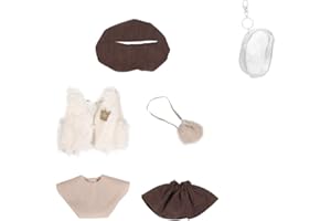 LEWOTE Ensemble de Vêtements pour Poupée de 17cm, Costume de Chapeau Ornaments Accessoires Ensemble pour n'importe Quelle Poupée de 17cm (NO.13)