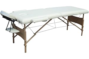 Mobiclinic®, Camilla Fisioterapia Plegable, CM-01 Light, 186x60 cm, Cama de Masaje, Marca Española, Reposacabezas, Regulable en Altura, Portátil, Madera, hasta 150kg, Crema