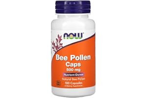 NOWFOODS Now Foods – Bee Pollen 500mg | Natural Energy and Immune Booster – 100 Capsules