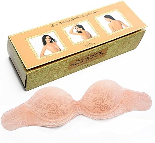 Lace Seamless Strapless Backless Gathers a ring of silicone invisible adhesive wing V bra
