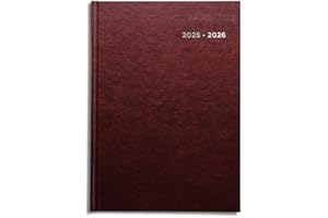 Academic Diary 2025-2026 A4 Week to View by Pirongs | Mid year Diary 2025-2026 | A4 Diary, Hardback/Casebound Quality - Burgundy