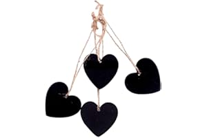 Ultnice 10 Piece Wooden Heart Chalkboard, mini Chalkboard, for Hanging up, for Weddings, Children Crafts