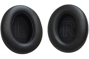 TECINITY Wymienne Nauszniki do Anker Soundcore Life 2 (Niekompatybilne do Life 2 Neo), Zapasowe Poduszki Nauszniki do Anker Soundcore Life Q20/Q20+/Q20I/Q20BT, Miękka Skóra Proteinowa (Czarny)