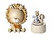 Produktbild Löwen Spardose und passende Safari Tier Spieluhr für Baby Jungen und Mädchen Geschenke Set zur Babyshower Geburt Taufe