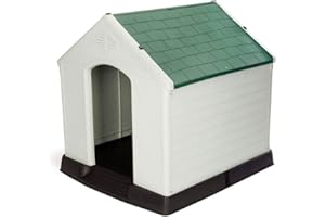 Gardiun KZT1002 - Caseta de Perro Zeus Plus Resina Beige/Verde 78x87x81 cm