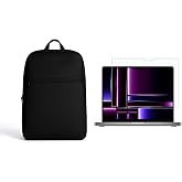 OzzyCase Macbook Air İle Uyumlu 13" M4 Siyah Notebook Laptop Sırt &Ccedil;antası Ve Ekran Koruyucu,Siyah