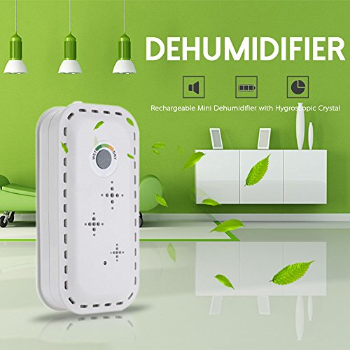 Anself Mini Luftentfeuchter Wiederaufladbar Raumentfeuchter Feuchtigkeitskiller mit SiO2 Kristall - 6