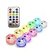 Produktbild Bello Luna 10PACK flammenlose LED Teelichter Kerzen wasserdichte Tauch LED Party Tee Mini Licht Multi Color Option batteriebetrieben mit Fernbedienung ideal für Hochzeiten Thanksgiving Urlaub Party