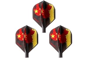 CUESOUL TERO AK4 Dart Flights Forme Standard avec Motif Exquis, Lot de 3 pièces