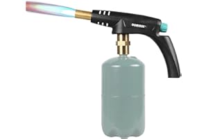 DOMINOX Blow Torch, Creme Brulee Torch, Cooking Blow Torch, Fits All Tanks Kitchen Blow Torch, Adjustable Flame for BBQ, Baking, Brulee, DIY Soldering(Butane Not Included)