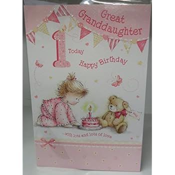 granddaughter 1st birthday card amazon