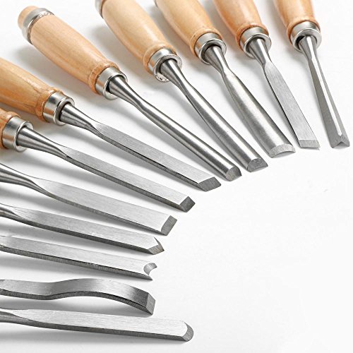 Yahee Stechbeitel Set Stemmeisen Holz Werkzeug mit Koffer 12-tlg. - 7