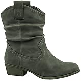  Botines Elara para mujer, con forro interior, color Verde, talla 40 EU