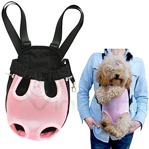 Preisvergleich Produktbild Hunderucksack, Hund Träger, Hund Rückentragen, Hundegeschirr, Tragetasche, Kangaroo Tasche ROSA (Größe M)
