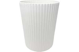 Sinoba Papierkorb ANX Mülleimer Abfalleimer Papiereimer aus stabilem Kunststoff ideal für Kinderzimmer Büro Küche Höhe 27,8 cm 9L (Weiß)