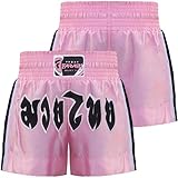 Farabi Kids Pink Muay Thai Short Kick Boxing Training, Age 4-8 years old 2X Small, Pink