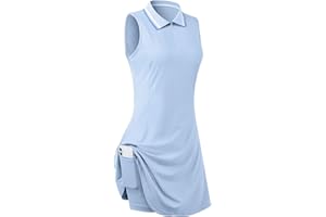 FREEYE Freeye Sleeveless Tennis Golf Dresses for Women Inner Shorts Robe de Tennis Femme