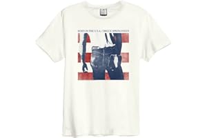 Amplified Bruce Springsteen Born in The USA Unisex T-Shirt White