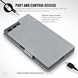 Xperia XZ Premium Tasche, Terrapin Leder Tasche Case Hülle im Bookstyle mit Standfunktion Kartenfächer für Sony Xperia XZ Premium Hülle Grau - 