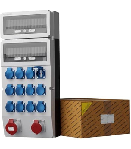 Stroomverdeler IP54 TD-S/FI 40A 30mA 2p 10kA 6x230V Mennekes dozen wandverdeler bouwstroomverdeler stekkerdoos doktervoltage 0601