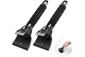 UQMIQURA 2 Pcs Eisschaber Auto, Professionel Auto Eiskratzer Schneeschaufeln für Autos Windschutzscheibe, Frost und EIS von Heckscheiben, Seitenfenstern und Frontscheiben